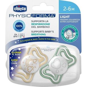 Smoczek uspokajający light silikon lumi 2szt 2-6m