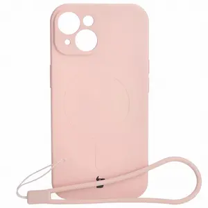 Bizon Case Silicone Magnetic Apple iPhone 15 light pink
