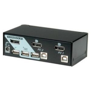 Przełącznik Roline Przełącznik KVM ROLINE DisplayPort USB 2.0, 1 użytkownik - 2 PC