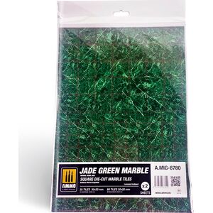 Vallejo Ammo: Jade Green Marble - Square Die-Cut Marble Tiles (2) 13959072 8432074087809