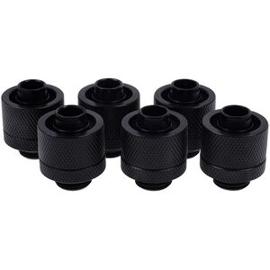 Alphacool Złączki choinkowe 1/4" - 16/10mm, 6szt. czarne (17234)
