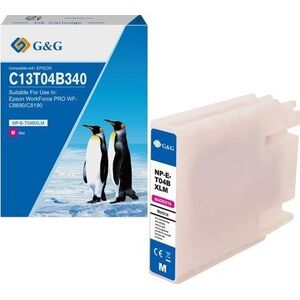 Tusz G&G kompatybilny ink / tusz z C13T04B340, magenta, NP-E-T04BXLM-A, dla Epson WF-C81xx, WF-C86xx
