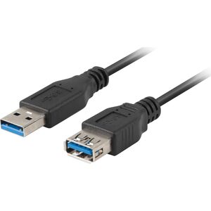 Kabel USB Natec USB-A - USB-A 1.8 m Czarny (5908257126434)