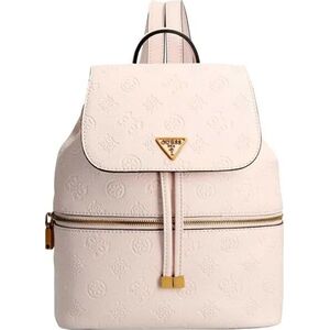 Guess, Helaina, Polyurethane, Textile Backpack, Light Pink, Lined Compartment, 03320, For Women, 24 x 30 x 13 cm For Women