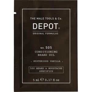 Aveda Depot, 500 Beard & Mustache Specifics No. 505, Beard Oil, Misterious Vanilla, Vitamin E, For Shine & Softness, 5 ml for Men 14033863 8032274076735