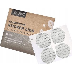 Aluminum sticker lids for reusable capsules Sealpod Nespresso, 100 pcs.