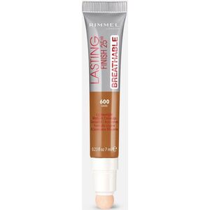 Rimmel London Rimmel London, Φινίρισμα που διαρκεί, Φυσική Μέτρια Κάλυψη, Κρέμα Concealer, 600, Σκούρο, 7 ml για γυναίκες 13454539 3614224668327