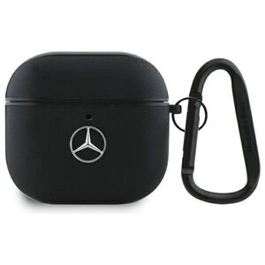 Case APPLE AIRPODS 4 Mercedes Leather Metal Logo Cover (MEA4CSLBK) black 3666339397500