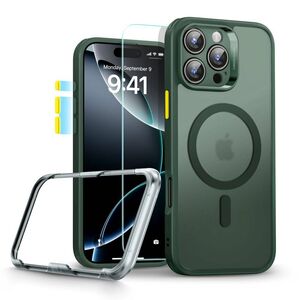 Case + Tempered Glass IPHONE 16 PRO MAX ESR Classic Pro Set Halolock Magsafe Frosted green 4894240230138
