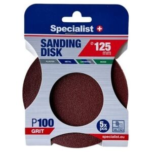 Specialist+ SPECIALIST+ χαρτί λείανσης P100, 125 mm, 5 τεμ. 14417803 4779052491482