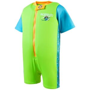 Dziecięcy strój kąpielowy Speedo PRINTED FLOAT SUIT IU chima azure blue/fluro green rozmiar 4-5