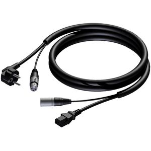 Καλώδιο Procab PROCAB CAB402/20 Schuko αρσενικό & XLR θηλυκό - ευρώ power θηλυκό & XLR αρσενικό - 3 x 2,5 mm; 20 μ 14085447 5414795013179