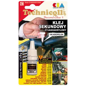 Technicqll Klej sekundowy cyjanoakrylowy 5g C-129
