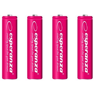 Esperanza Akumulator czerwone AAA / R03 1000mAh 4 szt.