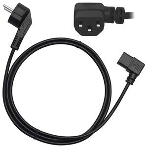 Kabel zasilający Prolech Przewód zasilający Schuko (type F, CEE 7/7) - IEC C13 kątowy 1,5m czarny SN-311 - 9703#