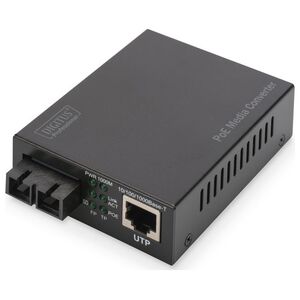 Konwerter światłowodowy Digitus Gigabit PoE Multim. Media RJ45/SC MM PSE