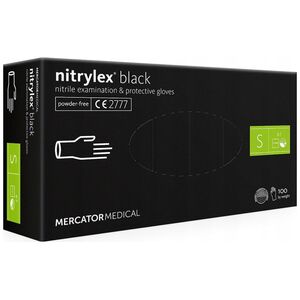 Mercator Medical rękawice diagnostyczne nitrylex black roz. S 100szt. RD30104002