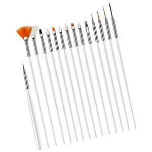 TopShine AG533A PĘDZELKI DO STYLIZACJI PAZNOKCI 15 SZTUK