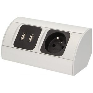 Orno Gniazdo meblowe 1x2P+Z, 2xUSB, wersja schuko