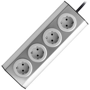 Orno Gniazdo meblowe, kuchenne montowane na rzepy 4x2P+Z schuko, INOX z przewodem 1,5m.