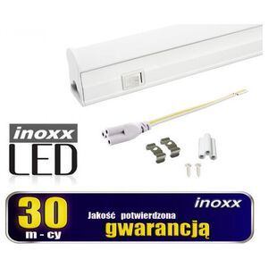 Nvox Świetlówka led liniowa t5 60cm 8w on/off zimna 6000k lampa natynkowa zintegrowana z oprawą
