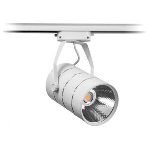 Nvox Lampa sklepowa led reflektor szynowy jednofazowy biały metalowy 30w 2550 lm światło ciepłe 3000k