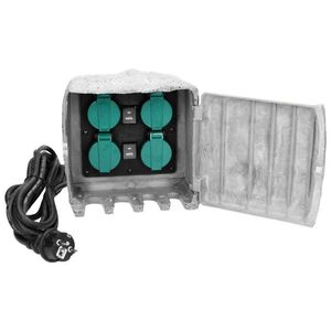Orno Gniazdo ogrodowe KAMIEŃ, 4x2P+Z (schuko) OR-AE-13185(GS)