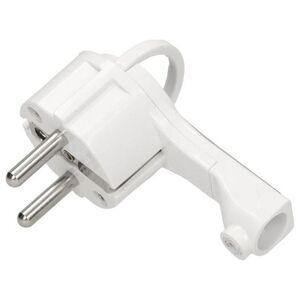 Orno Wtyczka płaska 2P+Z Uni-Schuko z uchwytem biała OR-AE-1379/W