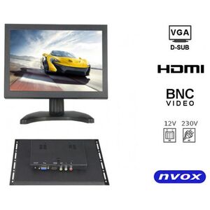 Nvox Monitor open frame lcd 8cali cali led vga hdmi av bnc 12v 230v