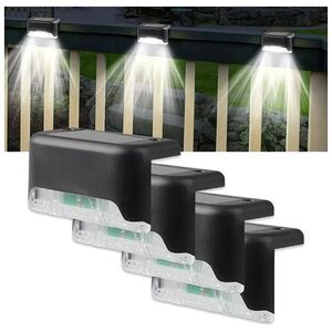Aptel ZESTAW LAMP SOLARNYCH Schodowych 4 Lampy LED IP65 czarne ZD53C