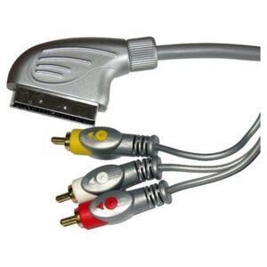 Kabel Cabletech Scart - RCA (Cinch) x4 1.5m srebrny (KPO3419-1.5)