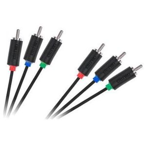 Kabel Cabletech RCA (Cinch) x3 - RCA (Cinch) x3 1.8m czarny (KPO3955-1.8)