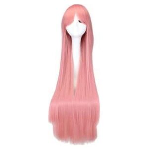 Apte BQ3D PERUKA WŁOSY 80cm RÓŻOWE COSPLAY