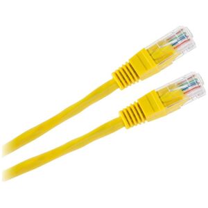 LP Patchcord kabel UTP 8c wtyk-wtyk 0,5m CCA żółty