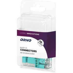 Orno Złączka instalacyjna wciskana 3-przewodowa| na drut 0,75-2,5mm?| IEC 300V/24A| Blister 10 szt.