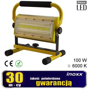 Nvox Naświetlacz przenośny led 100w 6000k aku/ 230v