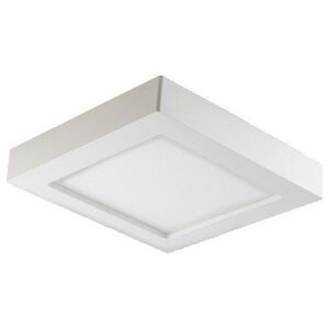 Lampa sufitowa Orno LETI LED 12W, oprawa downlight, natynkowa, kwadratowa, 780lm, 3000K, biała,  wbudowany zasilacz LED