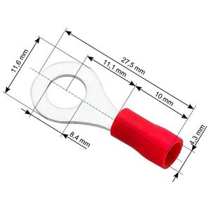 Blow 43-018# Konektor oczk.izol.śruba 8,4 kabel 4,3mm