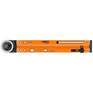 Neo Kątomierz nastawny z poziomicą 500 mm, 2 libelle, ołówek
