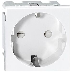 Orno NOEN GS, gniazdo modułowe 45x45mm 1x2P+Z, typ F schuko, 16A 250V, białe