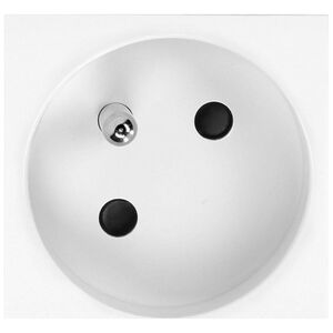 Orno NOEN FR, gniazdo modułowe 45x45mm kątowe - 45° 1x2P+Z, typ E French, 16A 250V, białe