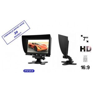 Nvox Monitor samochodowy lub wolnostojący LCD 7cali cali HD AV z obsługa do 2 kamer 4PIN 12V... (NVOX