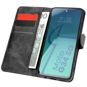 Bizon Case Pocket Motorola Moto G34 5G black