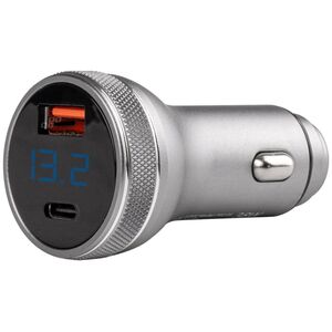 Ładowarka AMiO Ładowarka samochodowa z woltomierzem 38w pch pro-06 usb+usb-c 12/24v