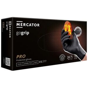 UN Rękawice nitrylowe premium GoGrip, czarne, rozm. M, 50 szt.