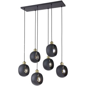Lampa wisząca Orno JALA 6P, lampa wisząca, E27  max.15W, czarna