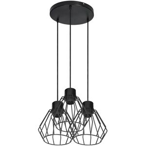 Lampa wisząca Orno PINO lampa wisząca, moc max. 3x60W, E27, czarna, podstawa okrągła
