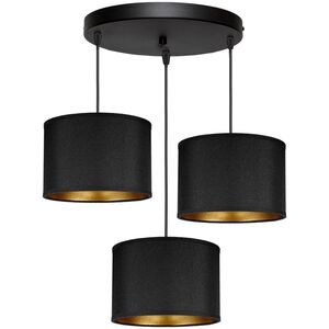 Lampa wisząca Orno KYLO 3P E27, lampa wisząca, max. 3x60W, czarna, okrągła