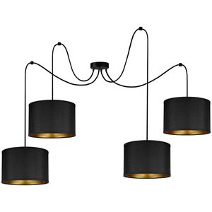 Lampa wisząca Orno KYLO 4P E27, lampa wisząca, max. 4x60W, czarna
