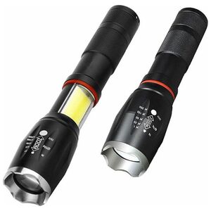 Latarka Aptel Taktyczna LATARKA LED T6 zoom 300m 9W czarna ZD76A